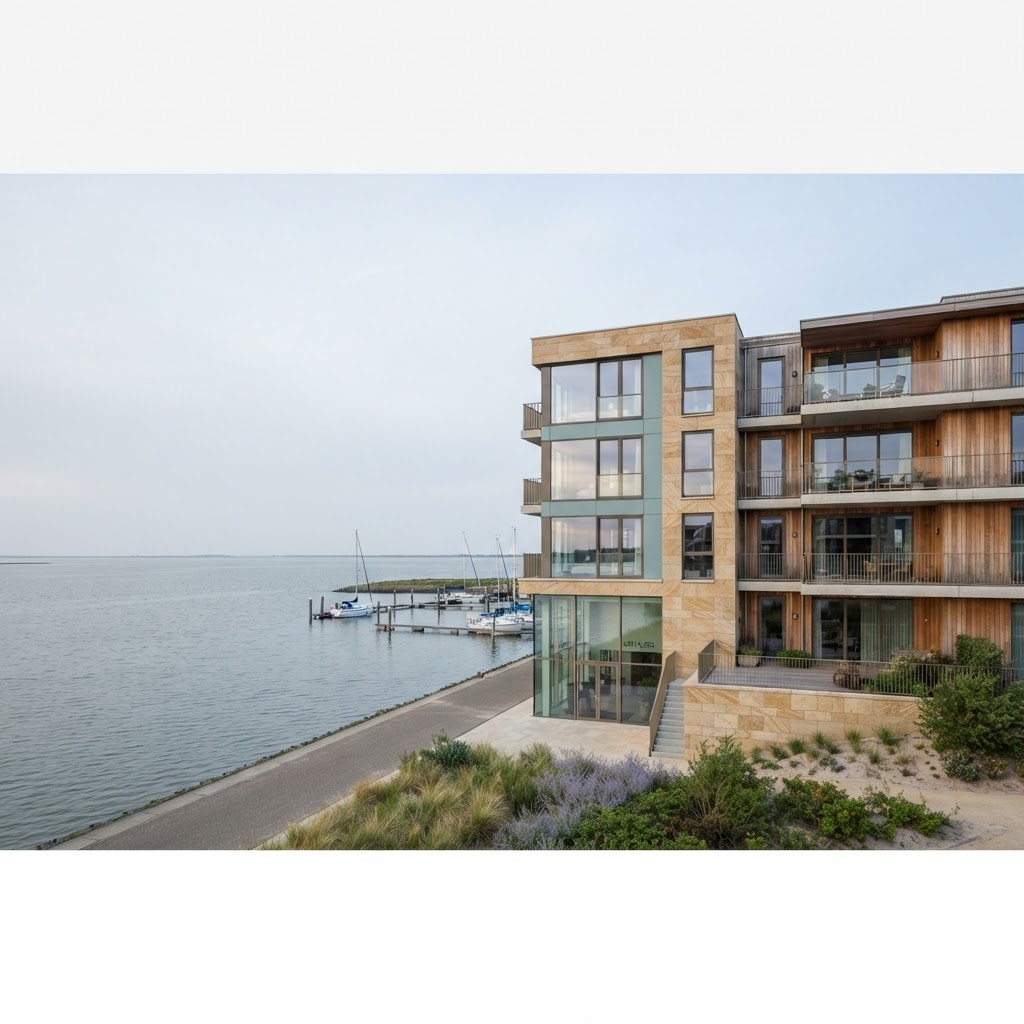 Modern vastgoed aan het water in Zeeland
